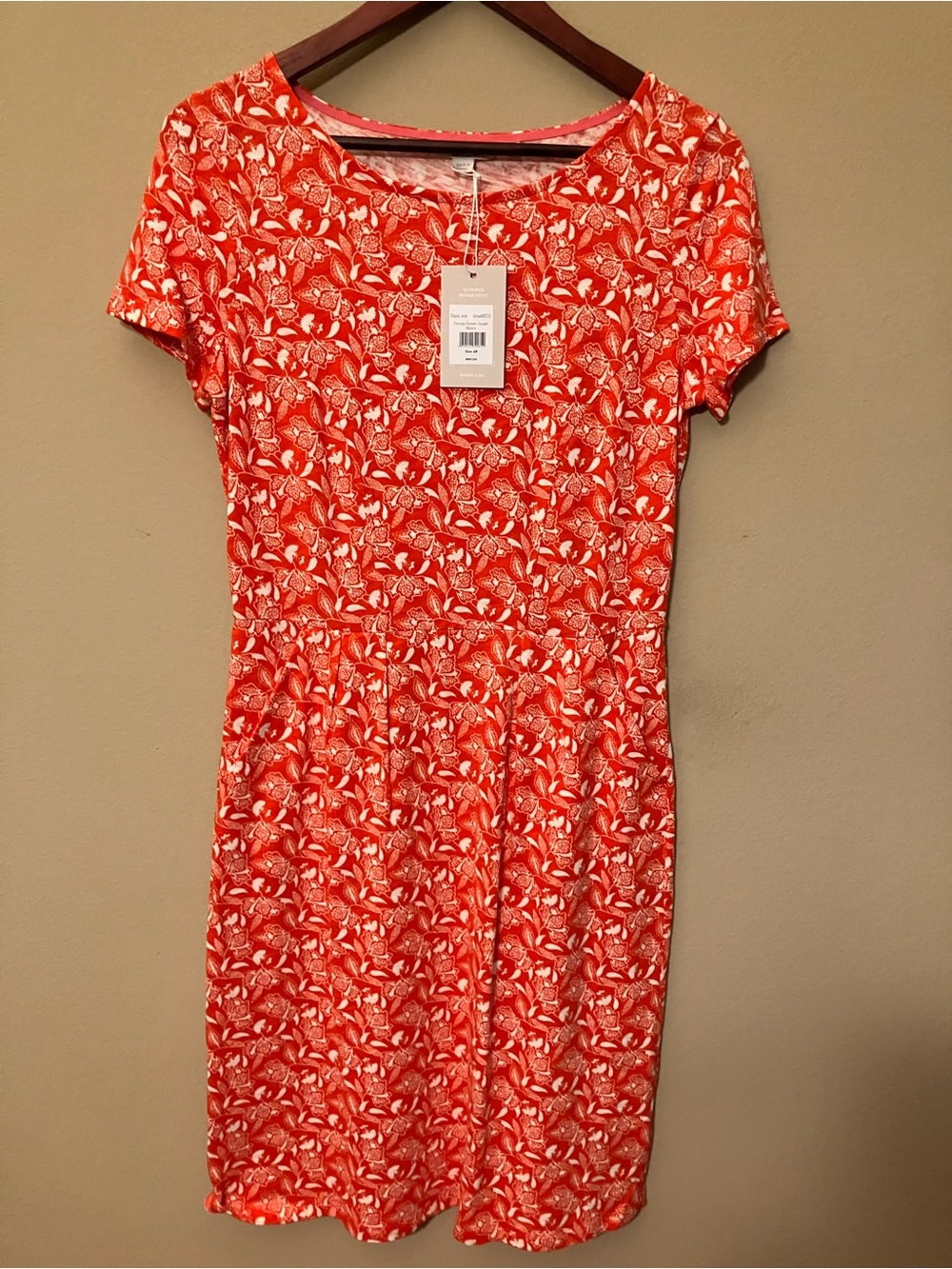 Red Floral Cap Sleeve Dress - Casual Women's Day Dress